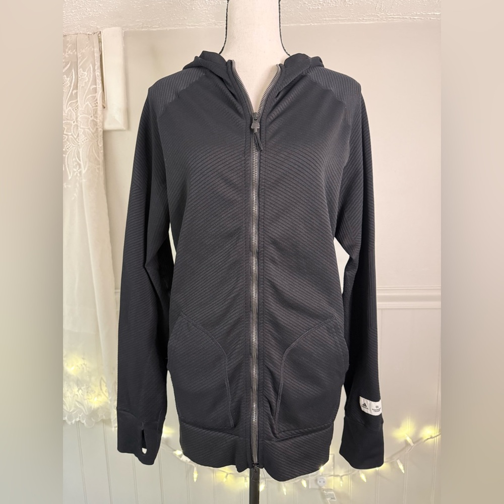 ADIDAS X REIGNING CHAMP Women's Black Zip-Up Hoodie